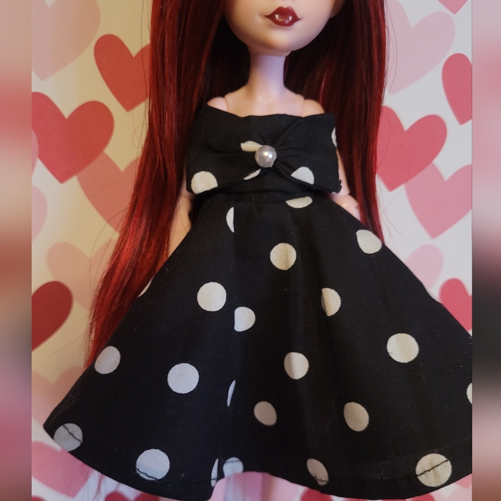 2 For $40 Polka Dot Top And Skirt Outfit For MH G3 Draculaura Doll (Handmade)